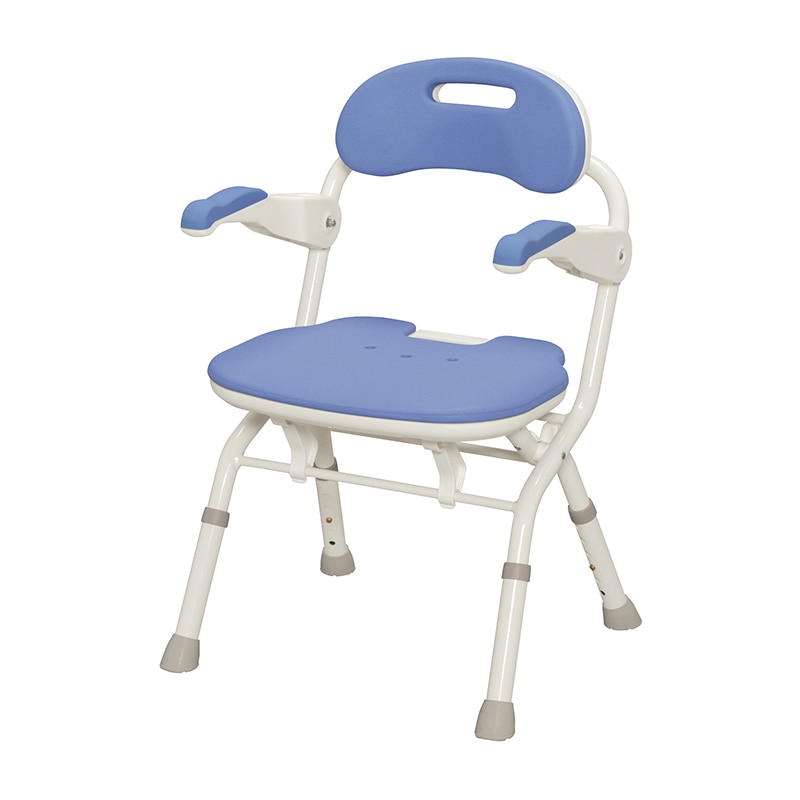 折りたたみシャワーベンチ FSフィット ブルー 536-057 1個(ご注文単位1個)【直送品】