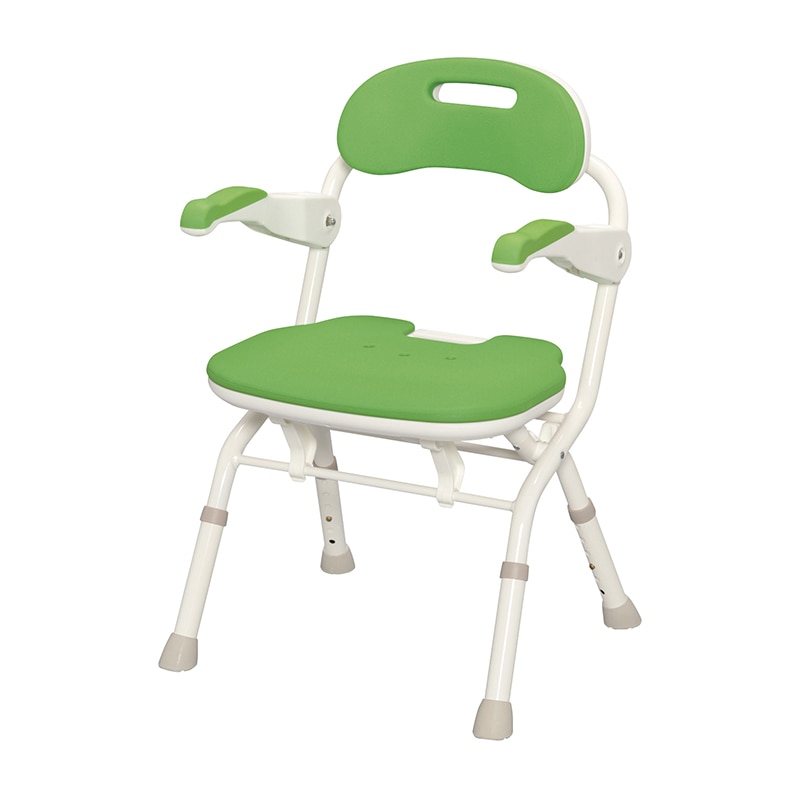 折りたたみシャワーベンチ FSフィット グリーン 536-058 1個(ご注文単位1個)【直送品】