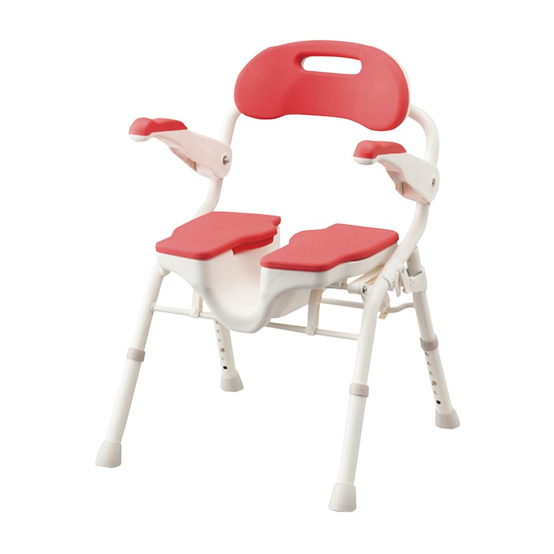 折りたたみシャワーベンチ HPフィット レッド 536-070 1個(ご注文単位1個)【直送品】