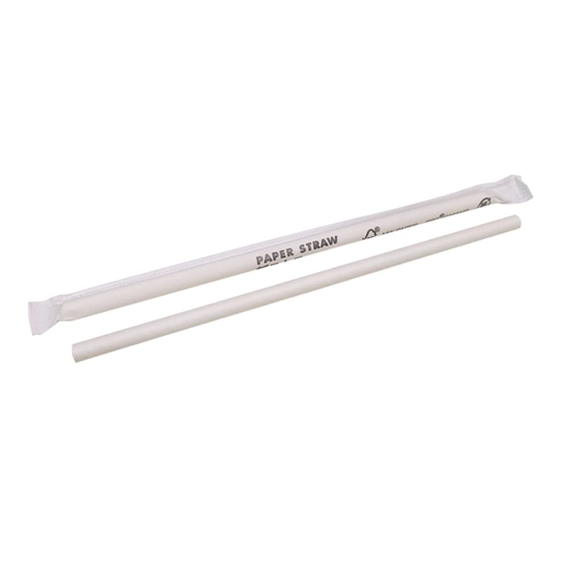 江戸川物産 紙ストロー　紙袋入 ホワイト　KM618SP 200本/袋（ご注文単位1袋）【直送品】