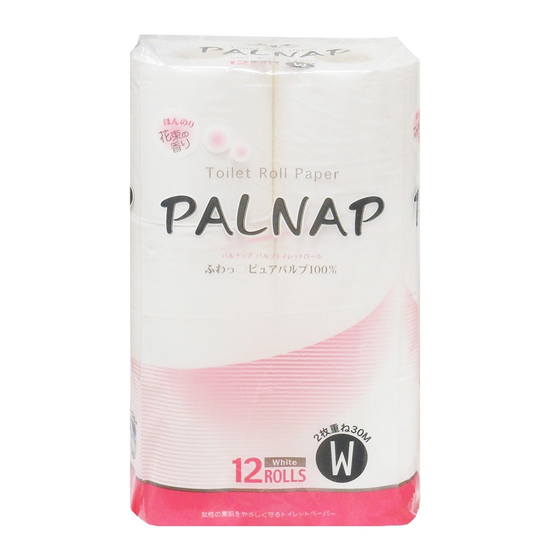 イデシギョー トイレットペーパー　パルナップ ダブル　30m　12ロール/パック（ご注文単位16パック）【直送品】