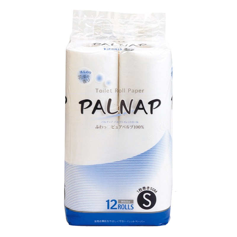 イデシギョー トイレットペーパー　パルナップ シングル　50m　12ロール/パック（ご注文単位16パック）【直送品】
