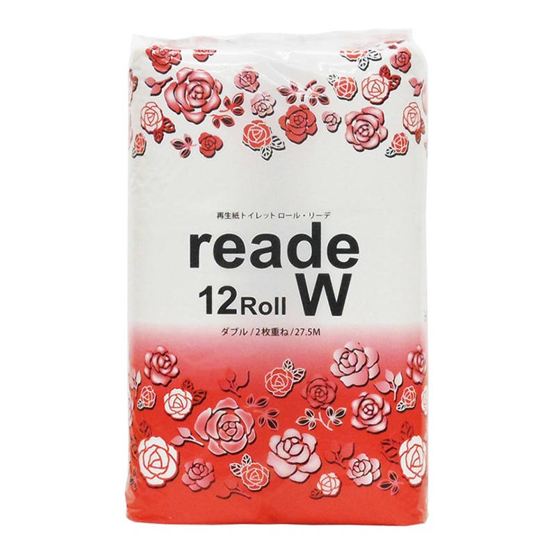 イデシギョー トイレットペーパー　リーデ ダブル　27.5m　12ロール/パック（ご注文単位16パック）【直送品】