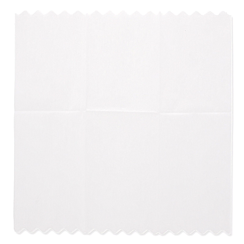 イデシギョー 紙ナプキン 6折 ポリ入 波 白無地 100枚/袋