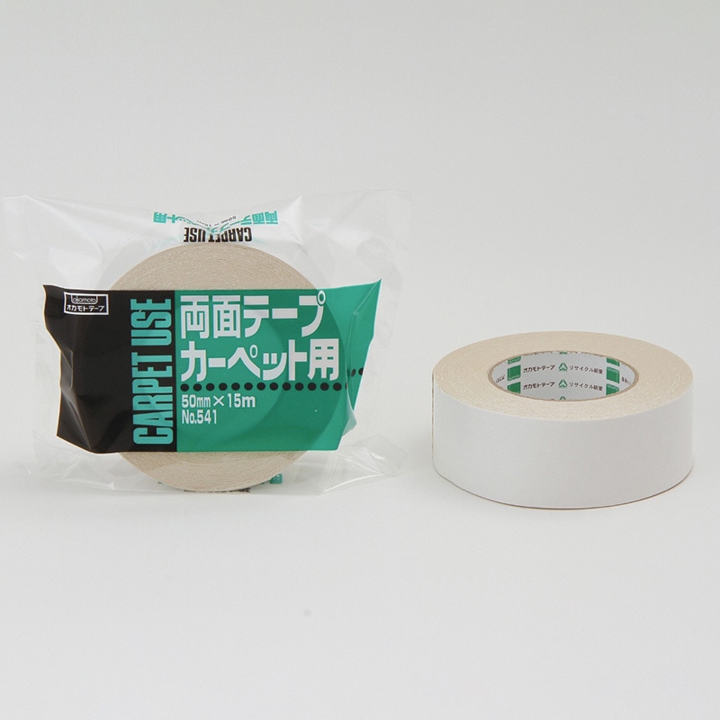 オカモト 布両面テープ No.541 50mm×15m 白 1巻(ご注文単位30巻)【直送品】