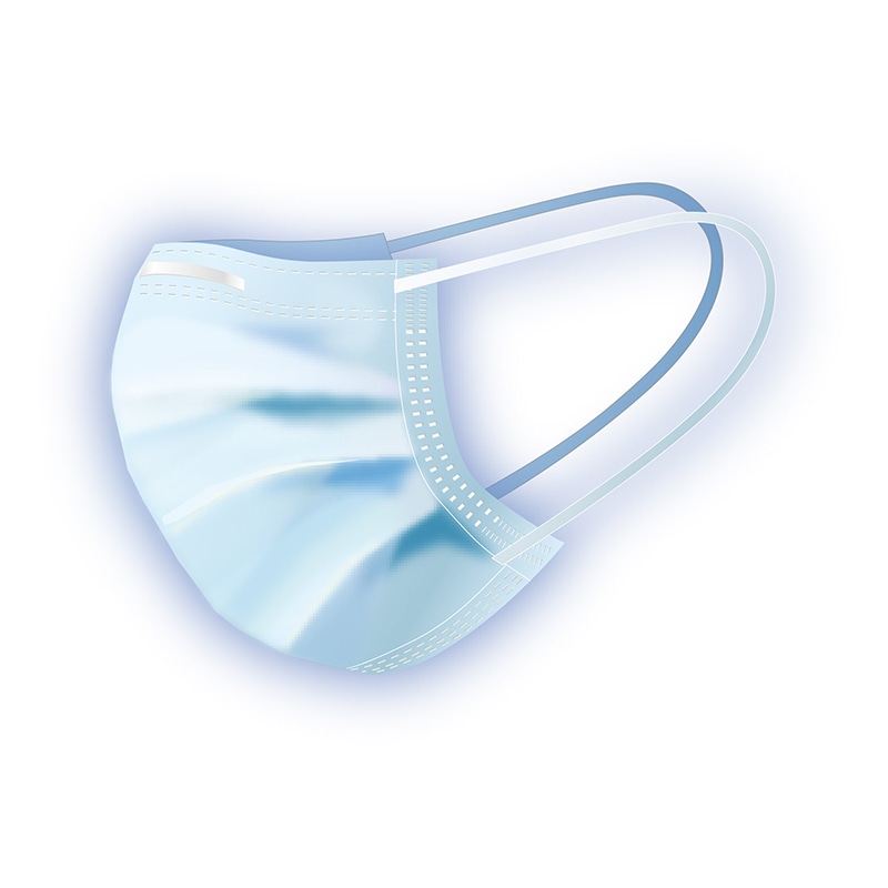 オオサキメディカル プロフェッショナルマスク1 ブルー 51408 50枚入/箱(ご注文単位40箱)【直送品】