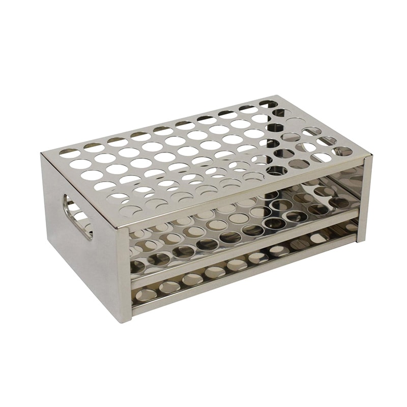 試験管立　12mm用×60本立 6×10　ステンレス  1個（ご注文単位1個）【直送品】