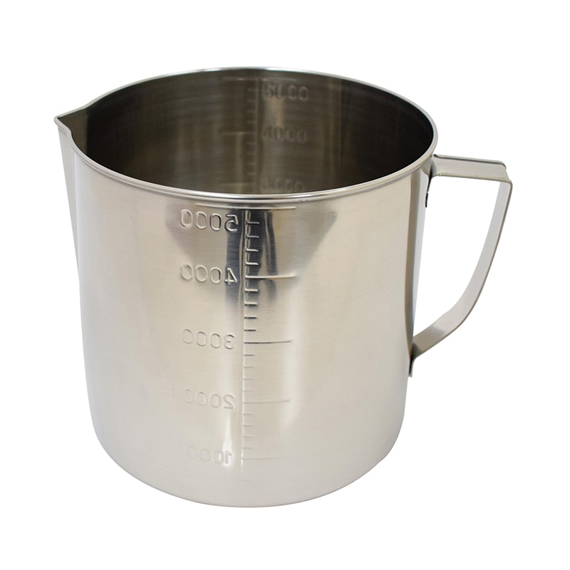 ビーカー　メジャーカップ　5L ステンレス　190×185mm  1個（ご注文単位1個）【直送品】