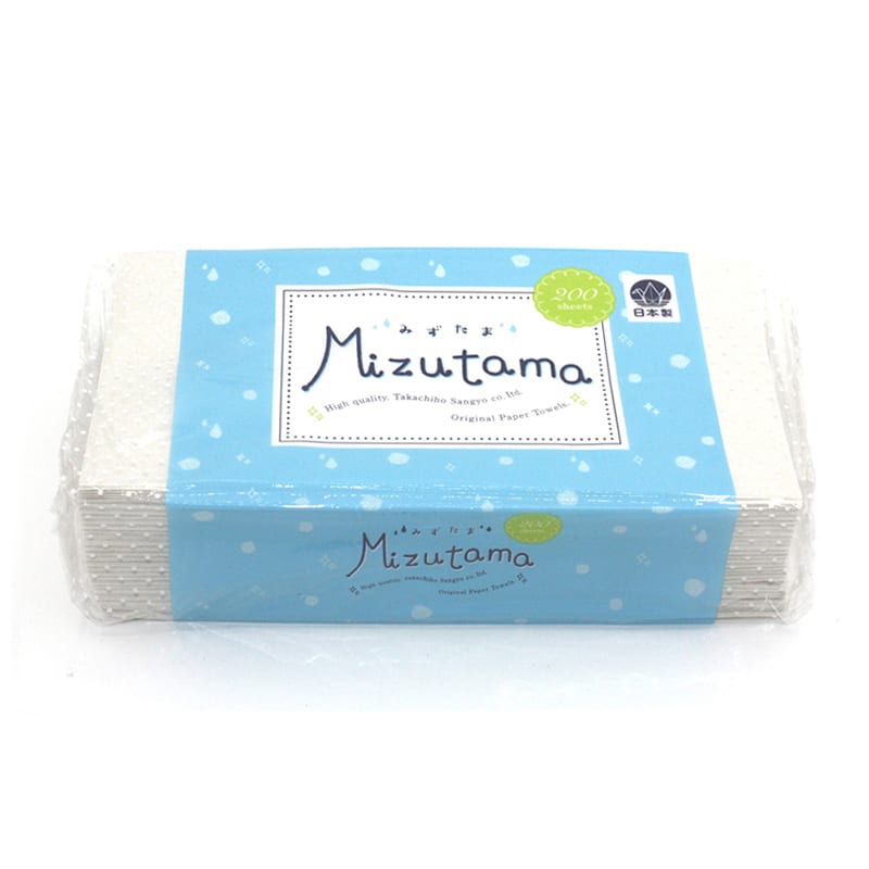 高千穂産業 大高製紙 ペーパータオル みずたま 200枚入 35パック 1036000010 1箱（ご注文単位1箱）【直送品】