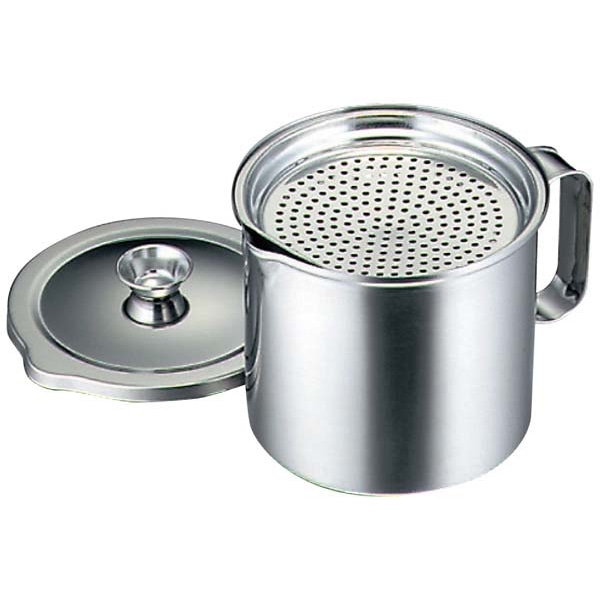 18-0 二重アミ式 オイルポット 1.2L 1個(ご注文単位1個)【直送品】