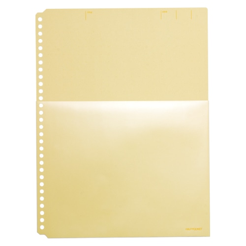 108HPキイ ハーフポケット厚口 黄 1パック (ご注文単位1パック)【直送品】