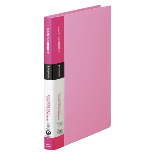 138SPヒン シンプリーズクリアーF差替式15 ピンク 1冊 (ご注文単位1冊)【直送品】