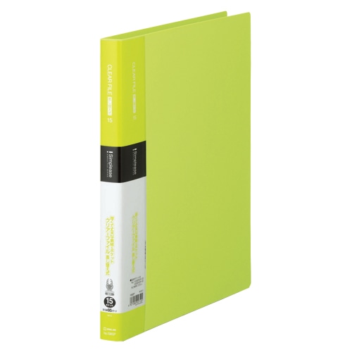 138SPキミ シンプリーズクリアーF差替式15P 黄緑 1冊 (ご注文単位1冊)【直送品】