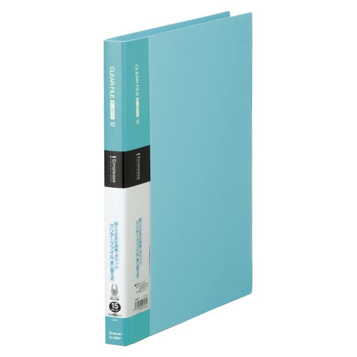 138SPミス シンプリーズクリアーF差替式15P 水色 1冊 (ご注文単位1冊)【直送品】