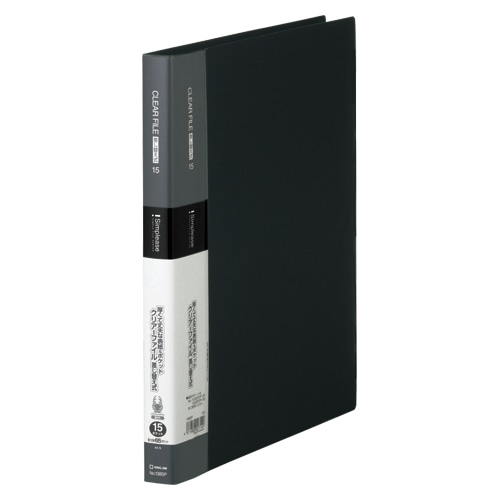 138SPクロ シンプリーズクリアーF差替式15P 黒 1冊 (ご注文単位1冊)【直送品】