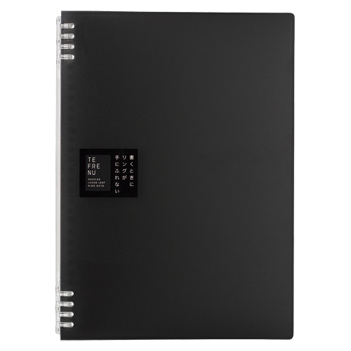 9856TTEｸﾛ リングノート　テフレーヌ　A4　黒 1冊 (ご注文単位1冊)【直送品】