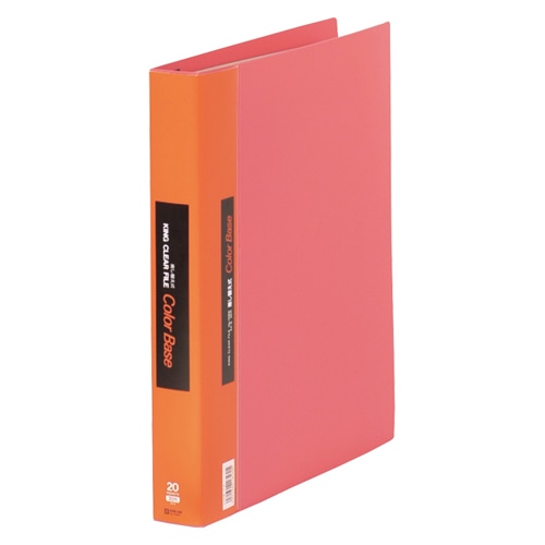 139Wアカ クリアーファイルカラーベース差替式 赤 1冊 (ご注文単位1冊)【直送品】