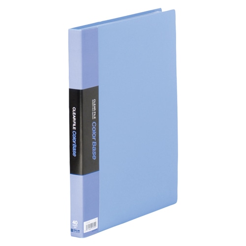132CWｱｵ クリアーファイルカラーベースW　青 1冊 (ご注文単位1冊)【直送品】