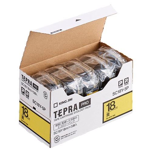 SC18Y-5P PROテ-プエコパックカラ-黄【5個入】 1箱 (ご注文単位1箱)【直送品】