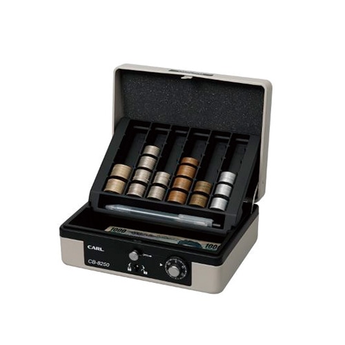 CB-8250-D キャッシュボックス　グレー 1個 (ご注文単位1個)【直送品】