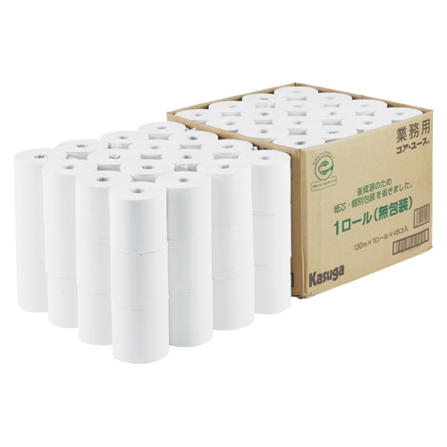春日製紙工業 トイレ用品 トイレットペーパー 無包装 コア・ユース シングル 48ロール/箱