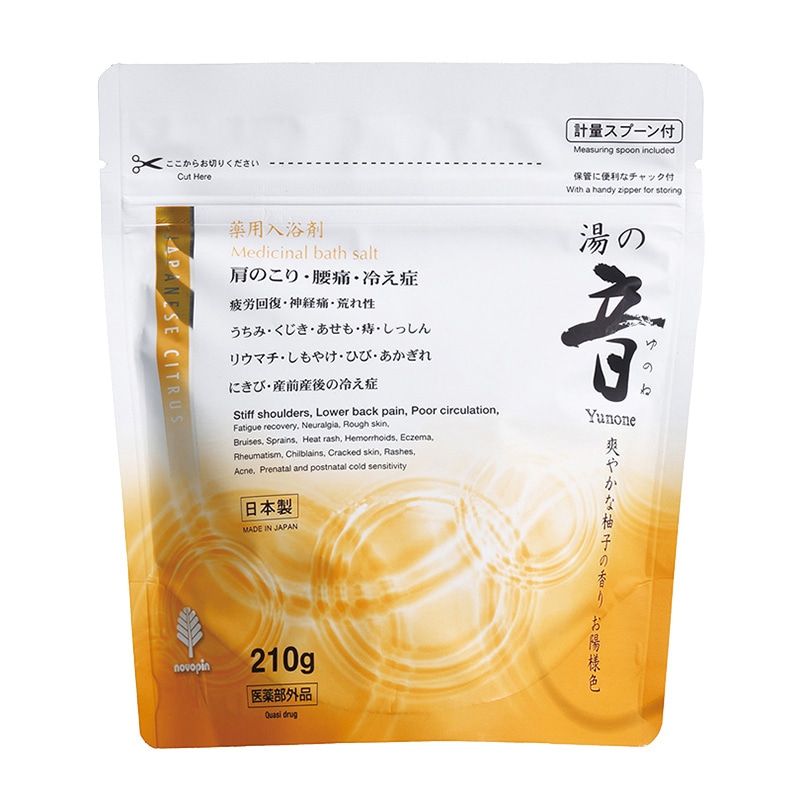 紀陽除虫菊 薬用入浴剤 湯の音 爽やかな柚子の香り 210g N-8936 1個（ご注文単位10個）【直送品】