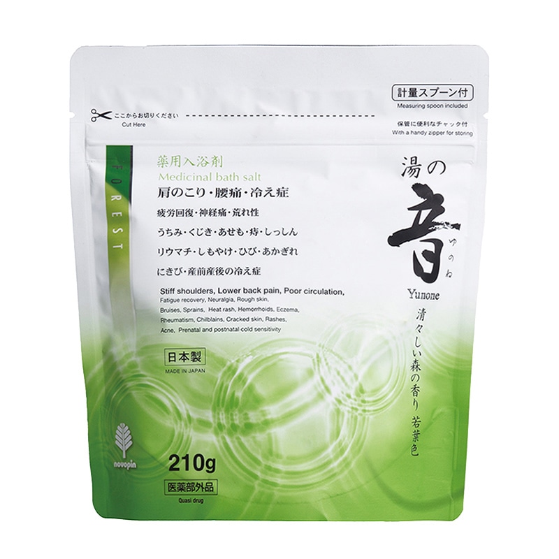 紀陽除虫菊 薬用入浴剤 湯の音 清々しい森の香り 210g N-8937 1個（ご注文単位10個）【直送品】