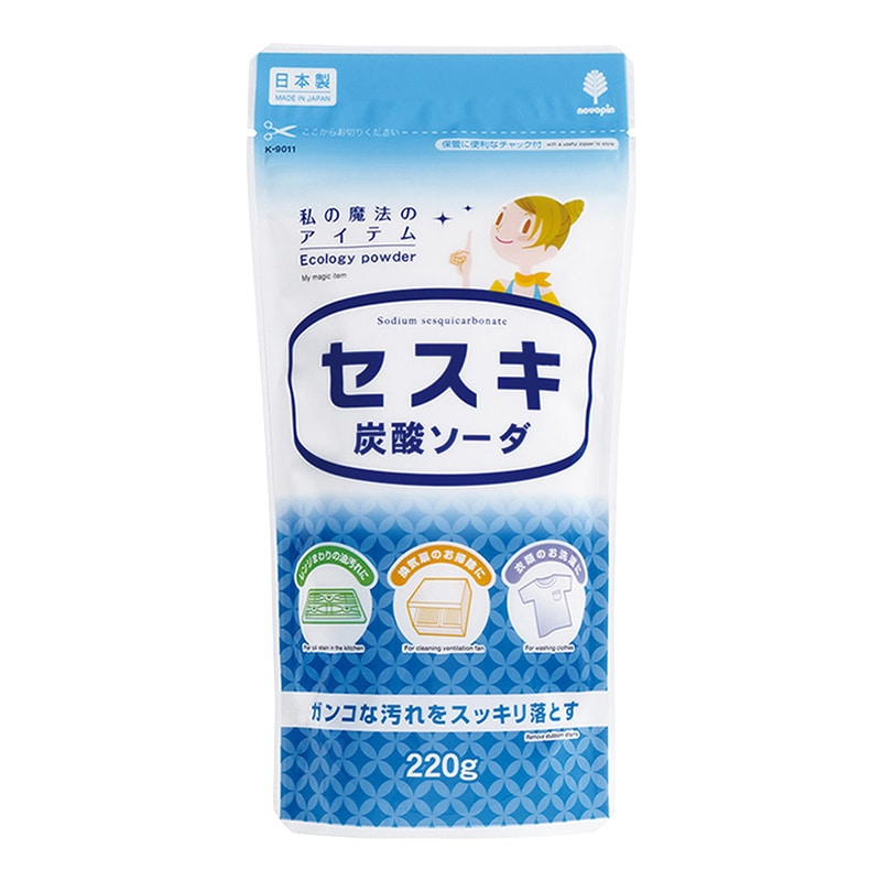 紀陽除虫菊 洗浄剤 セスキ炭酸ソーダ 220g K-9011 1個（ご注文単位6個）【直送品】
