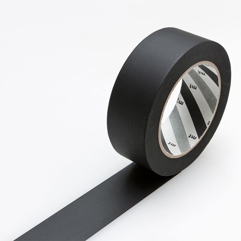 カモ井加工紙 マスキングテープ mt foto ブラック 38mm×50m MTFOTO02 1巻（ご注文単位1巻）【直送品】