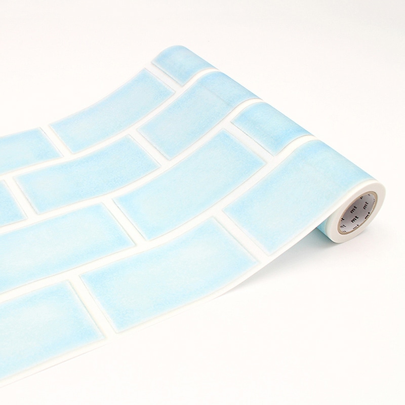 カモ井加工紙 mt casa フリース ロール タイル・水色 MTCAF2307 1巻(ご注文単位1巻)【直送品】