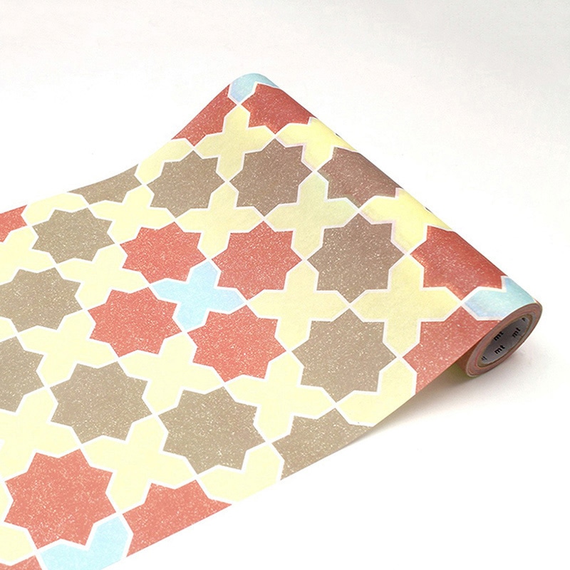 カモ井加工紙 mt casa フリース ロール タイル・星 MTCAF2333 1巻(ご注文単位1巻)【直送品】