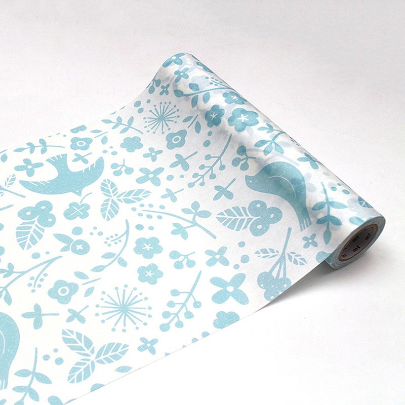 カモ井加工紙 mt casa フリース ロール birds and flowers MTCAF2335 1巻(ご注文単位1巻)【直送品】