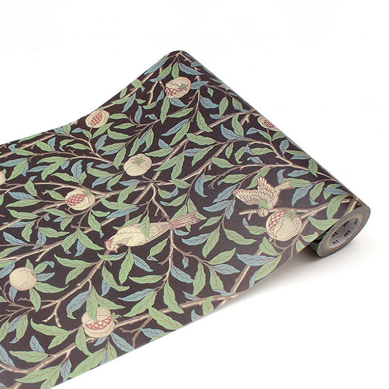 カモ井加工紙 mt casa フリース ロール モリス Bird & Pomegranate MTCAF2345 1巻(ご注文単位1巻)【直送品】