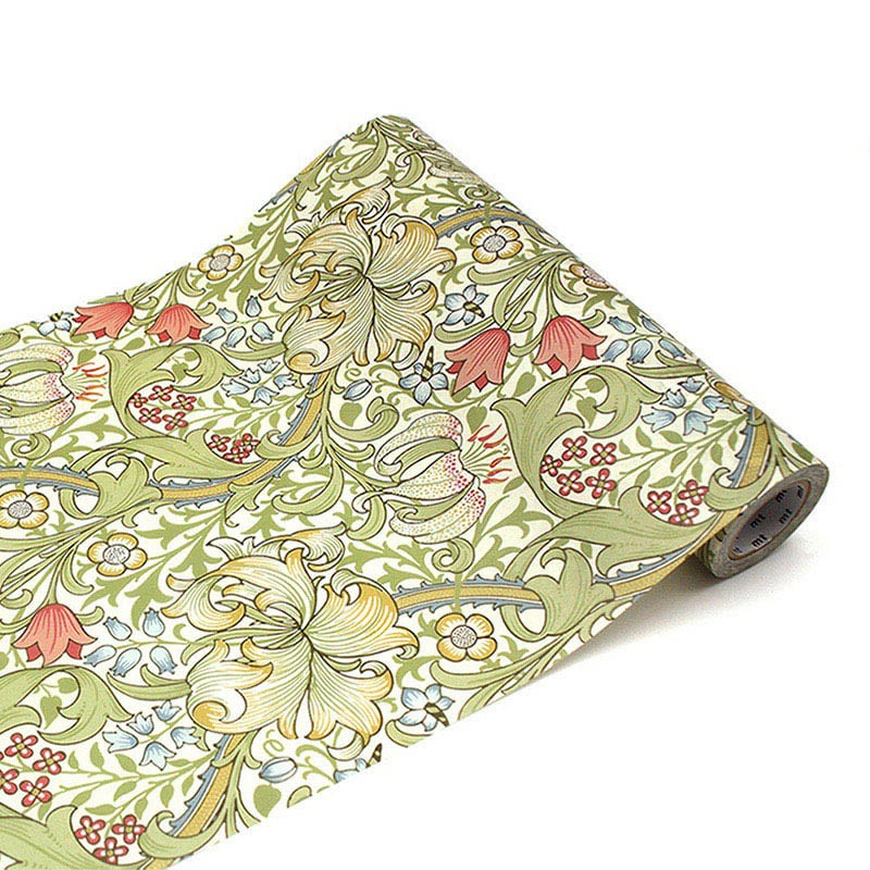 カモ井加工紙 mt casa フリース ロール モリス Golden Lily MTCAF2346 1巻(ご注文単位1巻)【直送品】