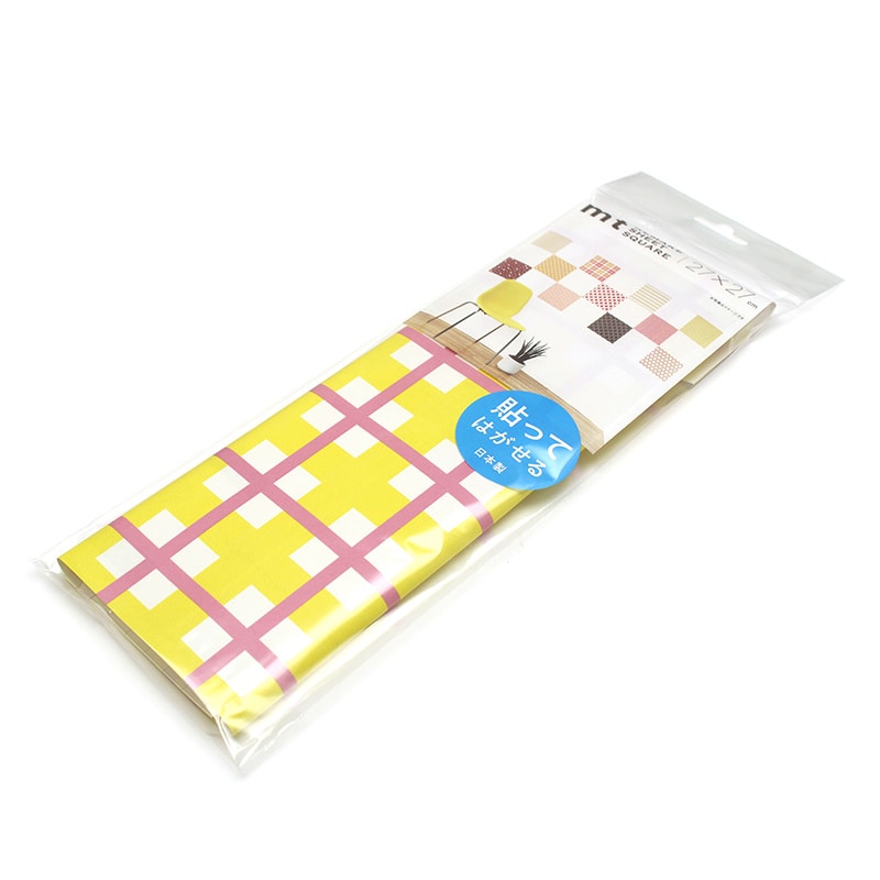 方眼・ピンク×イエロー