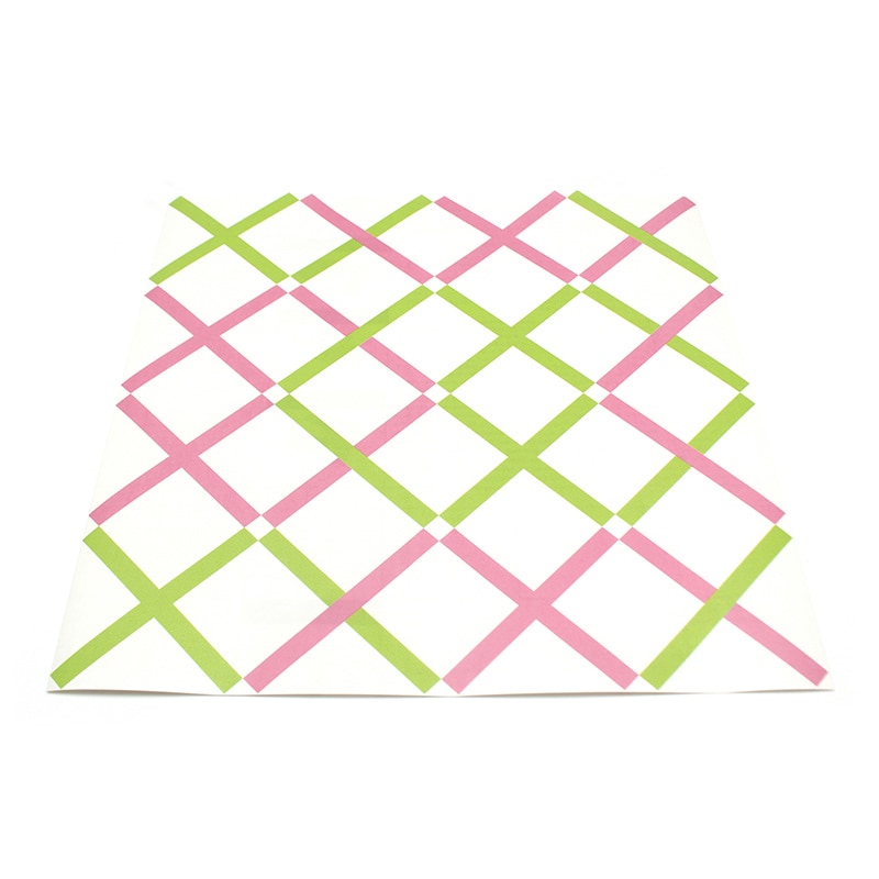 カモ井加工紙 mt casa リメイクシートスクエア クロス・ピンク×イエローグリーン MTCARS017 1枚(ご注文単位1枚)【直送品】