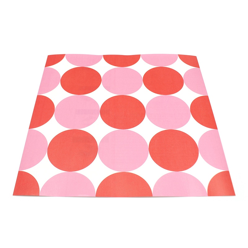 カモ井加工紙 mt casa リメイクシートスクエア サークル・ピンク×レッド MTCARS020 1枚（ご注文単位1枚）【直送品】