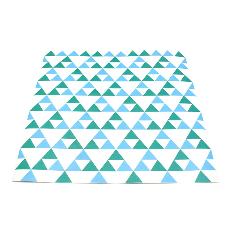 カモ井加工紙 mt casa リメイクシートスクエア さんかく・グリーン×ライトブルー MTCARS022 1枚(ご注文単位1枚)【直送品】