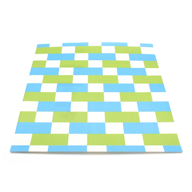 カモ井加工紙 mt casa リメイクシートスクエア レンガ・ライトブルー×イエローグリーン MTCARS025 1枚（ご注文単位1枚）【直送品】