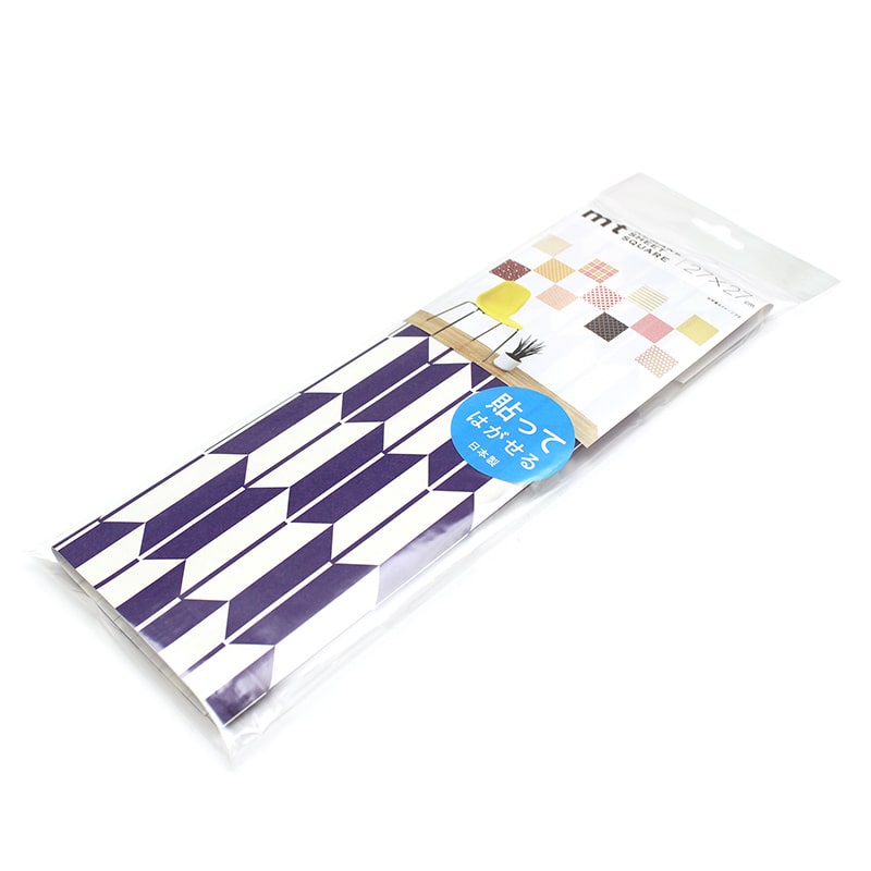 カモ井加工紙 mt casa リメイクシートスクエア 矢絣・本紫 MTCARS027 1枚（ご注文単位1枚）【直送品】