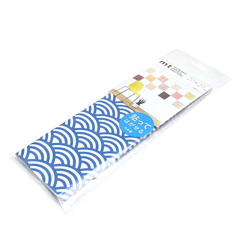 カモ井加工紙 mt casa リメイクシートスクエア 青海波・紺碧 MTCARS029 1枚（ご注文単位1枚）【直送品】