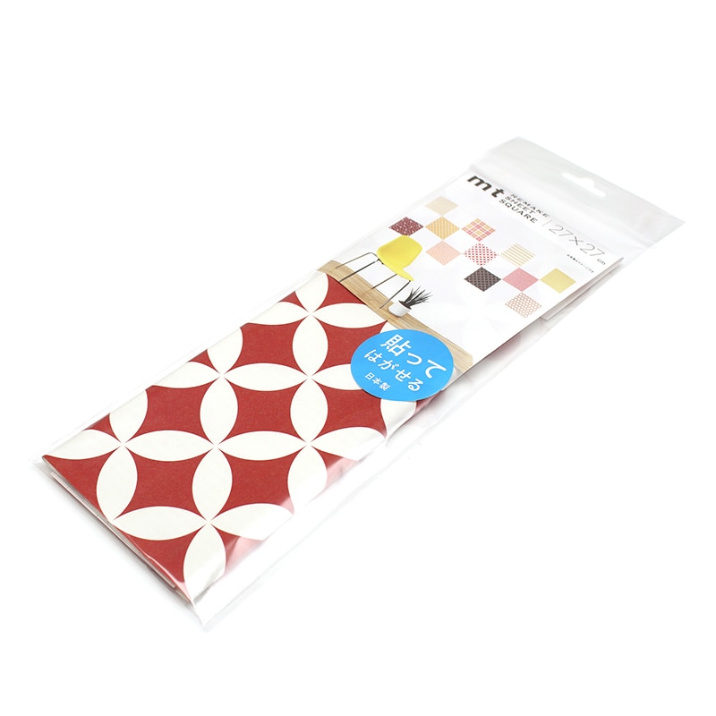 カモ井加工紙 mt casa リメイクシートスクエア 七宝・茜色 MTCARS030 1枚（ご注文単位1枚）【直送品】