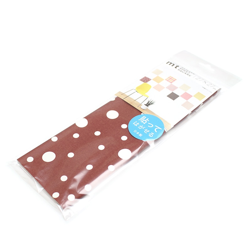 カモ井加工紙 mt casa リメイクシートスクエア 霰小紋・赤銅色 MTCARS031 1枚（ご注文単位1枚）【直送品】