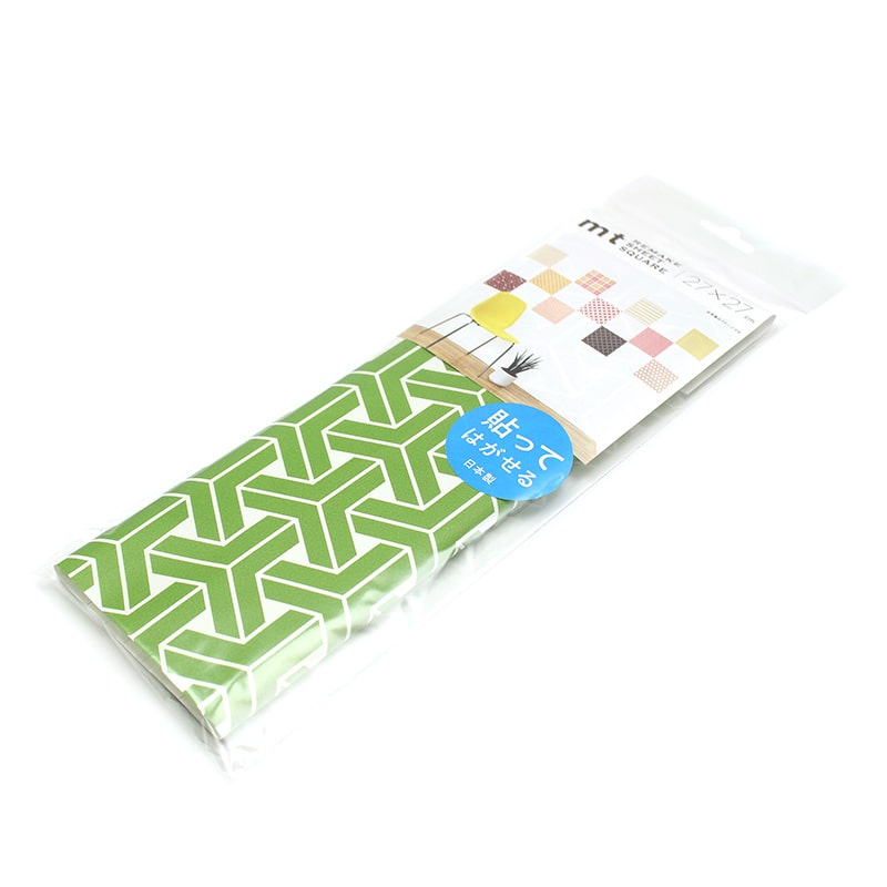 カモ井加工紙 mt casa リメイクシートスクエア 組亀甲・薄萌黄 MTCARS035 1枚（ご注文単位1枚）【直送品】