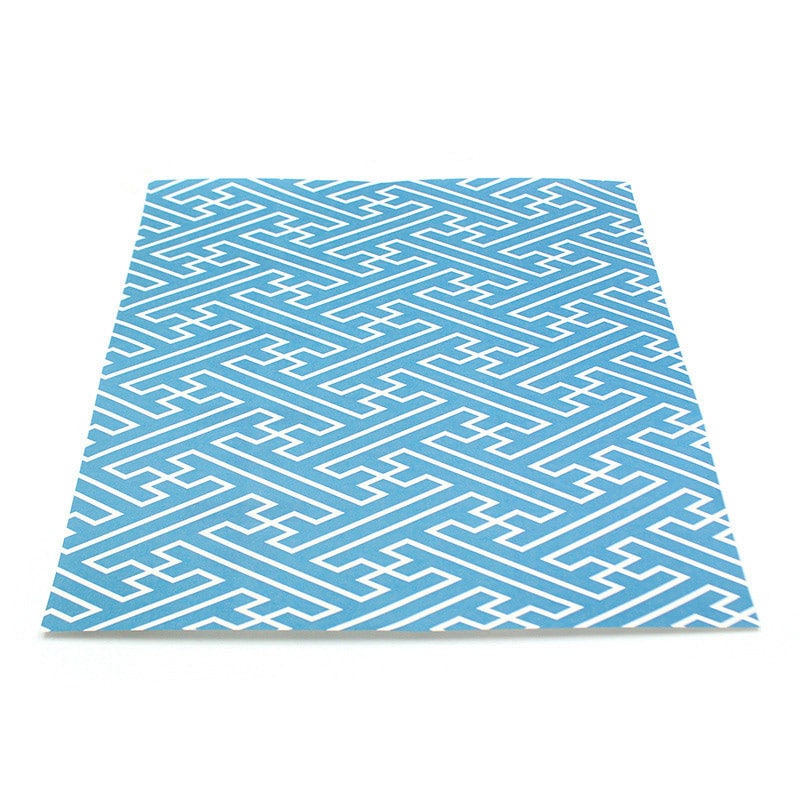 カモ井加工紙 mt casa リメイクシートスクエア 紗綾形・納戸色 MTCARS039 1枚(ご注文単位1枚)【直送品】