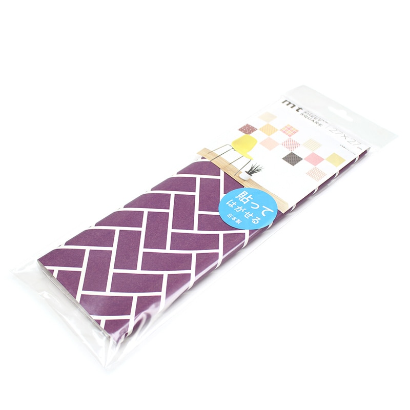 カモ井加工紙 mt casa リメイクシートスクエア 檜垣・茄子紺 MTCARS040 1枚（ご注文単位1枚）【直送品】