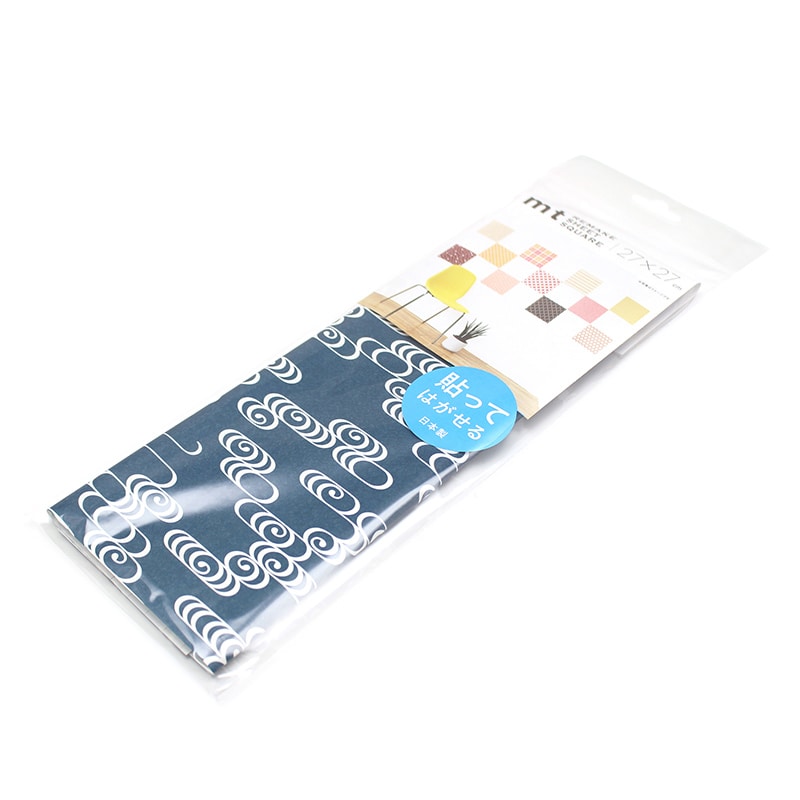 カモ井加工紙 mt casa リメイクシートスクエア 観世水・熨斗目花色 MTCARS042 1枚（ご注文単位1枚）【直送品】