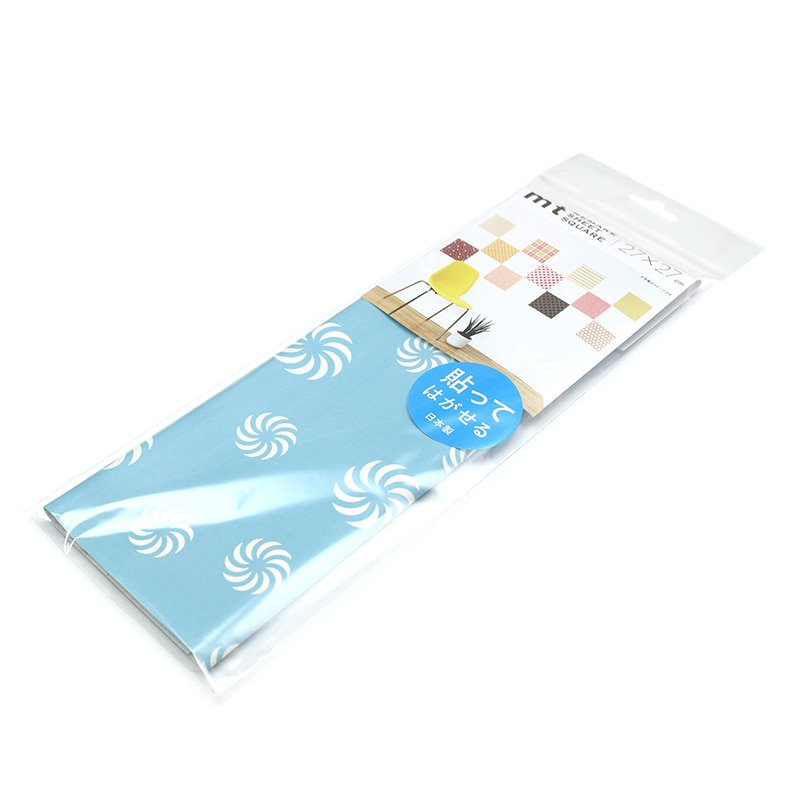 カモ井加工紙 mt casa リメイクシートスクエア 毛卍紋・白群 MTCARS044 1枚（ご注文単位1枚）【直送品】