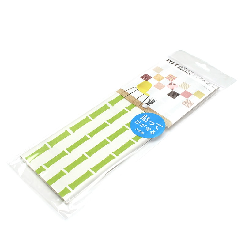 カモ井加工紙 mt casa リメイクシートスクエア 竹縞・萌黄 MTCARS045 1枚（ご注文単位1枚）【直送品】