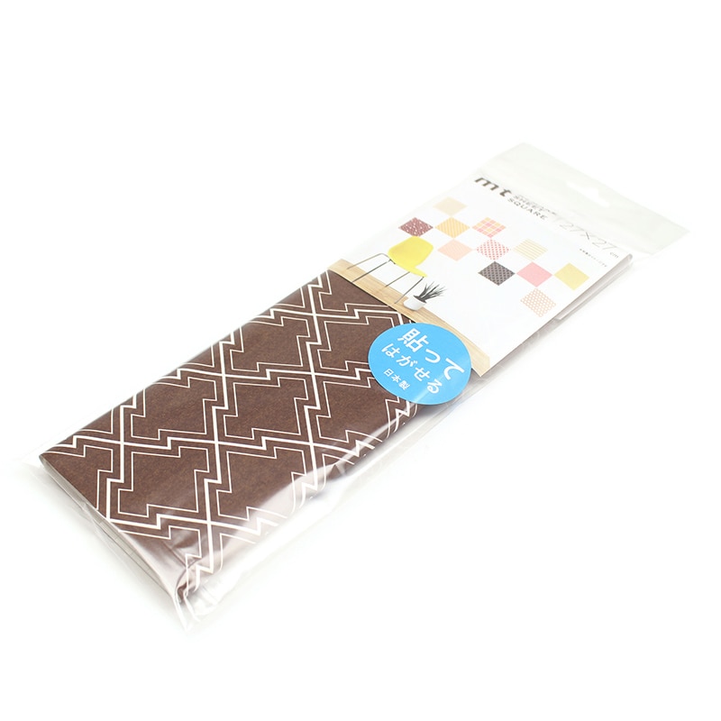 カモ井加工紙 mt casa リメイクシートスクエア 松皮菱・黒茶 MTCARS048 1枚（ご注文単位1枚）【直送品】